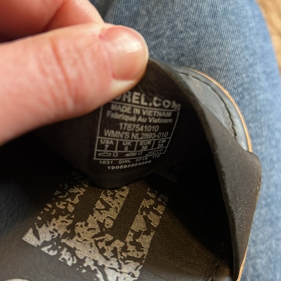 Sorel Ella Strap black sandal size 7 - Picture 4 of 4